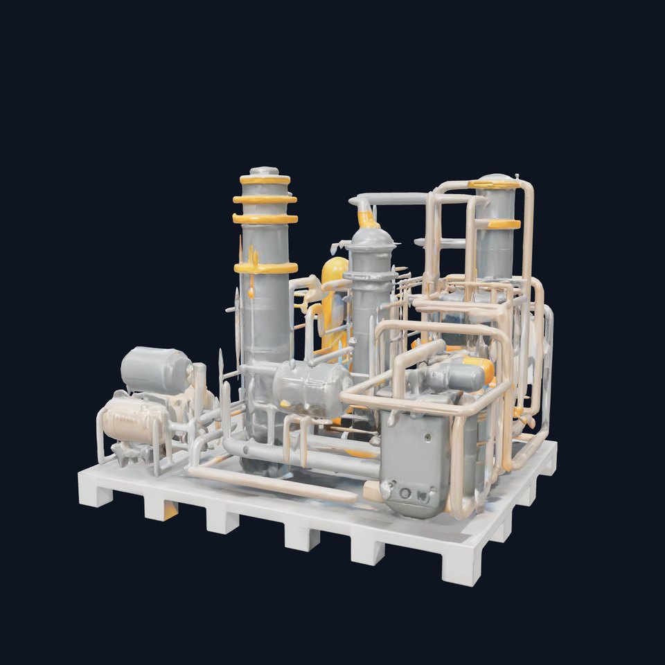 Industrial Processing Plant D Model Pack
